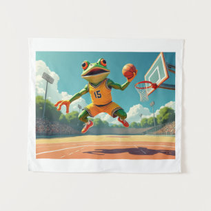 Basketball Frog tapestry
