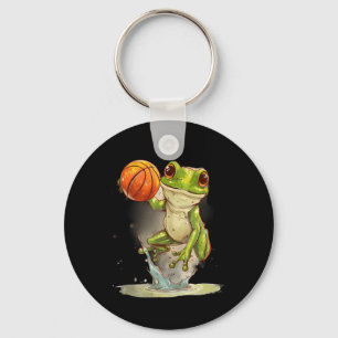 Basketball Frog Toad Drawing Artwork Basketball Pl Keychain