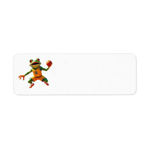 Basketball Frog white return address labels w