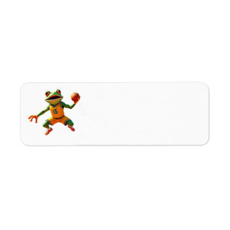 Basketball Frog white return address labels w