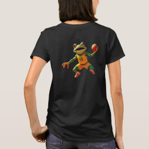 Basketball Frog women black T-shirt back