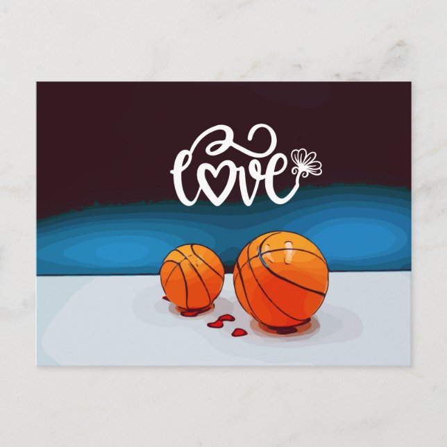 Basketball  from Player with Love Valentine's Day  Holiday Postcard (Front)