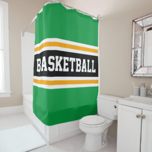 BASKETBALL Fun Green Black Yellow Racing Stripes