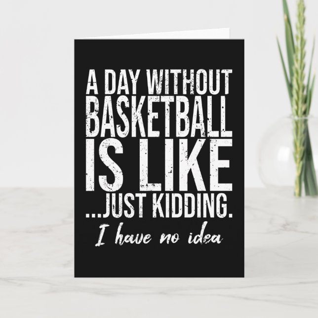 Basketball fun sports gift card (Front)