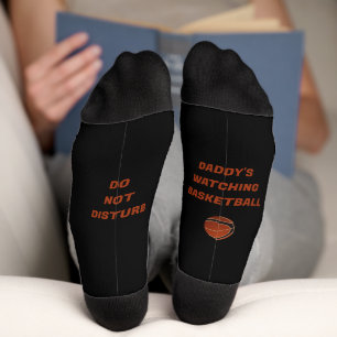 Basketball & Fun Text  Socks