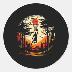 Basketball Game Coach Court Sport Player Fan  Classic Round Sticker