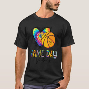 Basketball Game Day Vibes Basketball Mom Tie dye T-Shirt