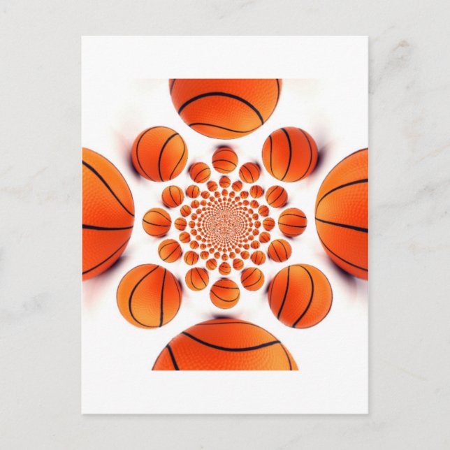 Basketball Game of Champions: Court Vision Kaleida Postcard (Front)