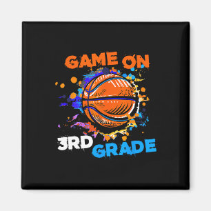 Basketball Game On 3rd Grade 1st Day Of School Tea Magnet