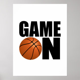 Basketball game on poster