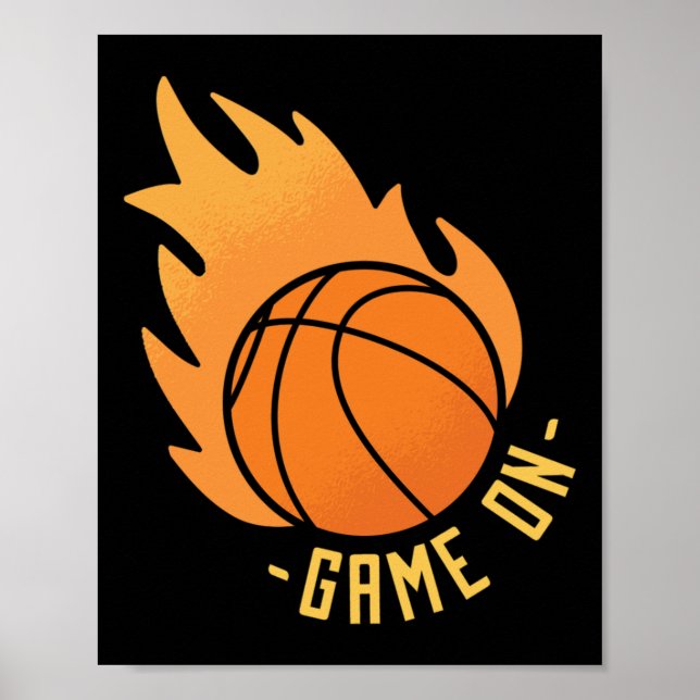 Basketball Game On  Poster (Front)