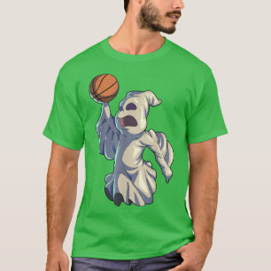 Basketball Ghost Halloween Men Boys Basketball Hal T-Shirt