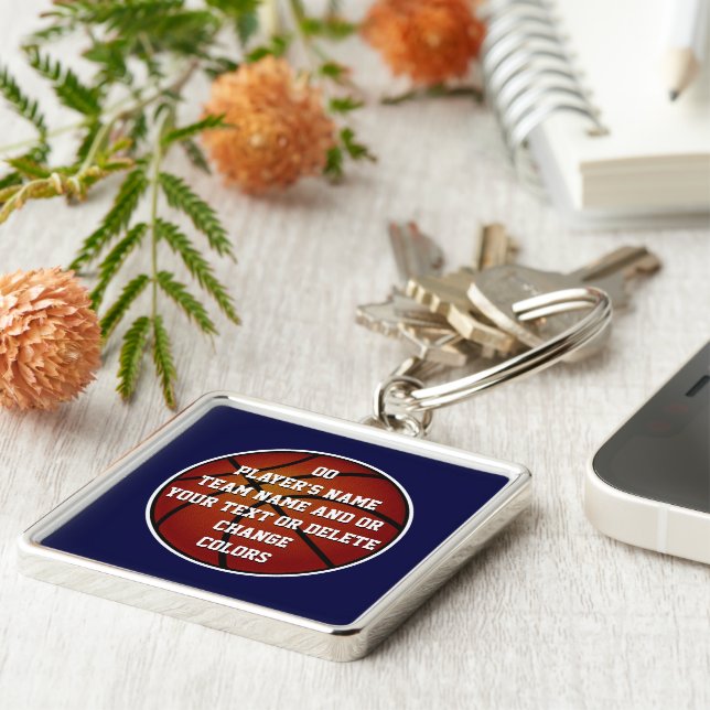 Basketball Gifts for Boys, Girls or Senior Night Keychain (Side)