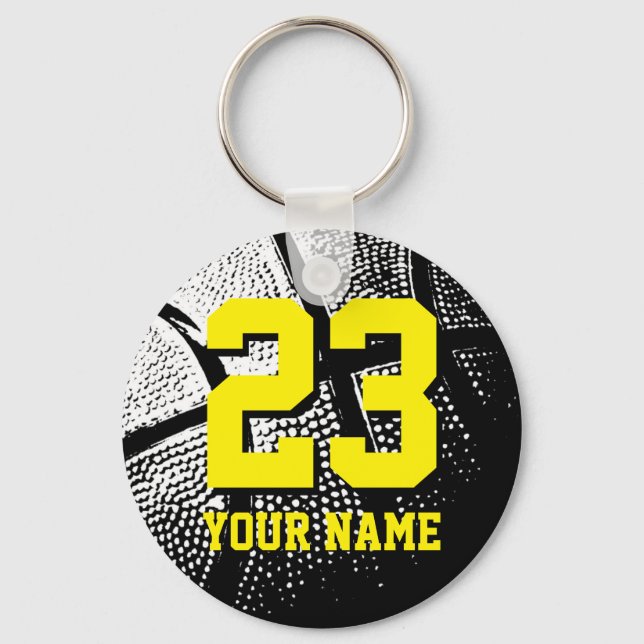 Basketball gifts for team coach, players and fans keychain (Front)
