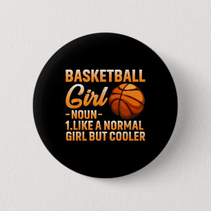 Basketball Girl Definition Basket Ball Woman Sport 2 Inch Round Button