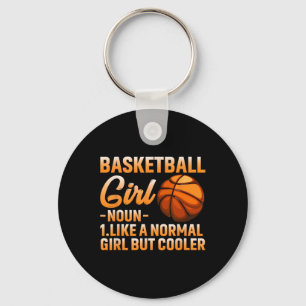 Basketball Girl Definition Basket Ball Woman Sport Keychain