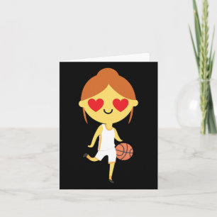 Basketball Girl Emoji  Card