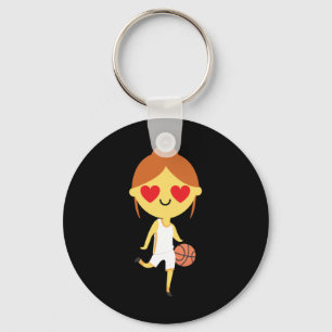 Basketball Girl Emoji  Keychain