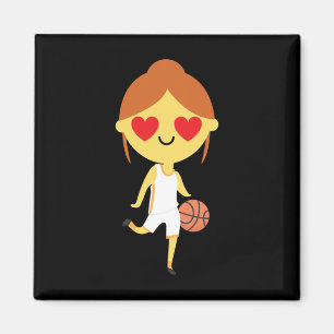 Basketball Girl Emoji  Magnet