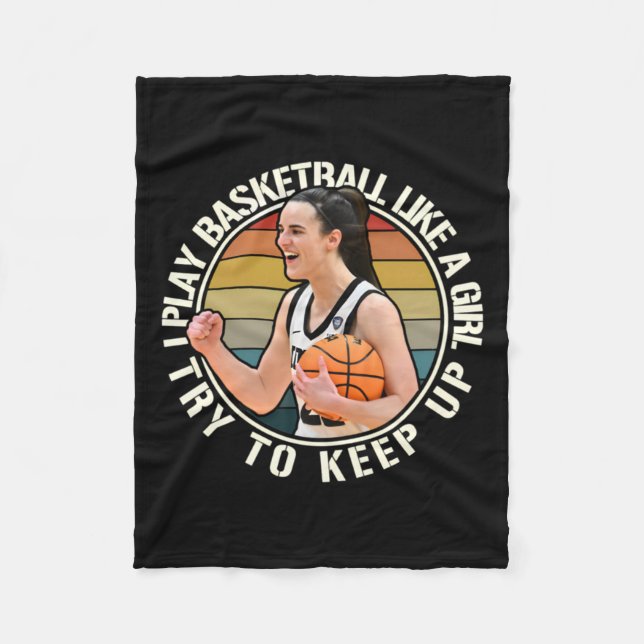 Basketball Girl  Fleece Blanket (Front)