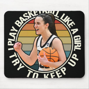 Basketball Girl Mouse Pad