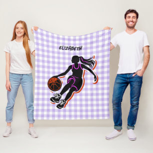 Basketball Girl Personalized Blanket