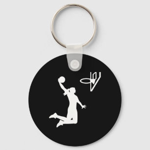 Basketball girl woman keychain