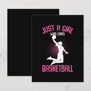 Basketball Girl Women Enclosure Card