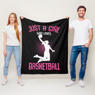 Basketball Girl Women Fleece Blanket