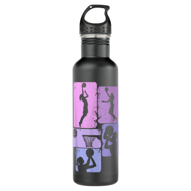 Basketball Girl Women Girls Kids  710 Ml Water Bottle (Front)