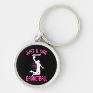 Basketball Girl Women Keychain