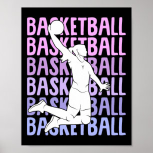 Basketball Girl Women Kids  Poster