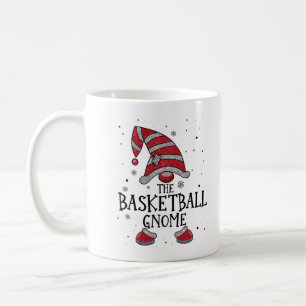 BASKETBALL Gnome Buffalo Plaid Matching Christmas  Coffee Mug