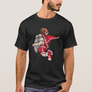 Basketball Gnome Buffalo Plaid Matching Family Chr T-Shirt