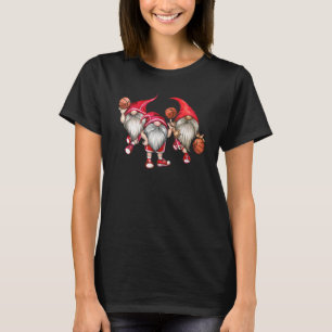 Basketball Gnomes Tomte Scandinavian Three Garden T-Shirt