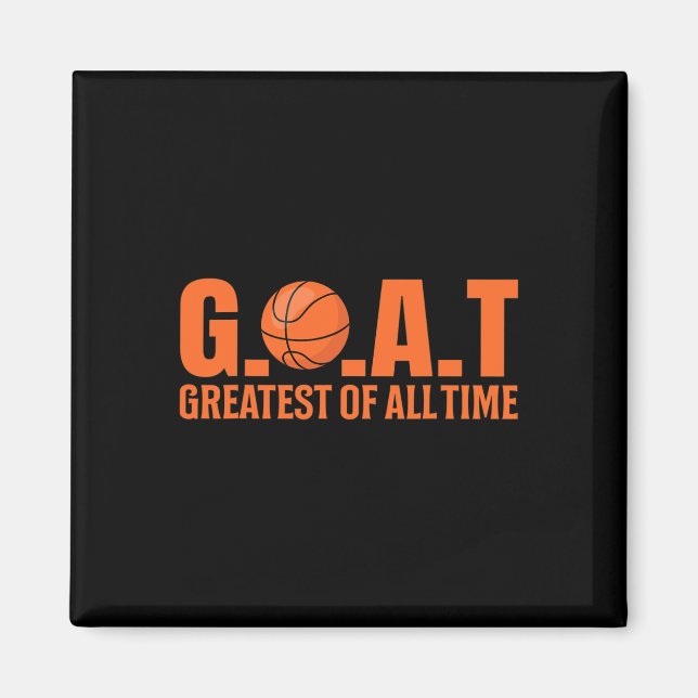 basketball goat tee calm down i goat this tee g.o. magnet (Front)