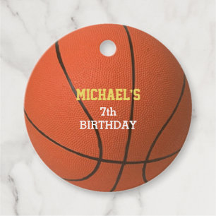 Basketball Gold Favour Tags