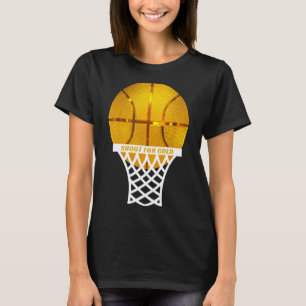 Basketball Gold Trophy Cool Graphic for Basketball T-Shirt