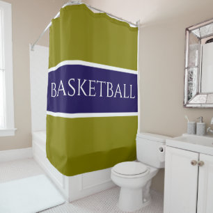 BASKETBALL Golden Olive White Navy Blue Stripes