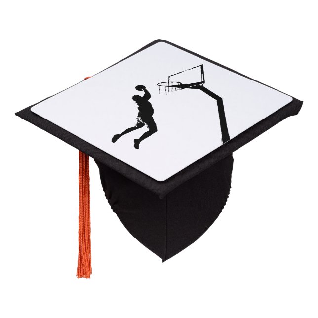 Basketball Graduation Cap Topper (Angled)