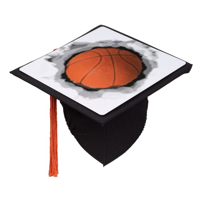 Basketball Graduation Cap Topper (Angled)