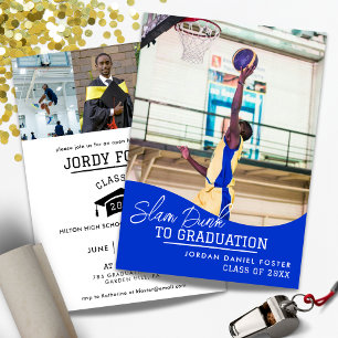 Basketball Graduation Faire-part Invitation