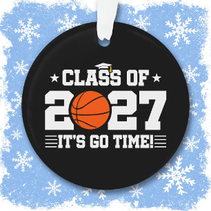 Basketball Graduation Go Time Senior Class of 2027 Ornament