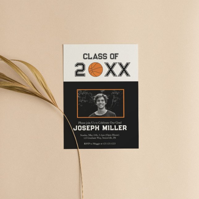 Basketball Graduation Party Invitation Class Of (Creator Uploaded)