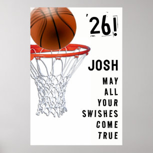 Basketball Graduation Poster