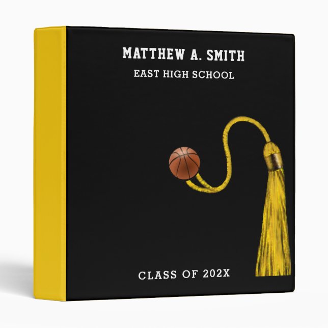 Basketball Graduation Scrapbook Binder (Front/Spine)