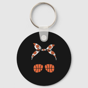 Basketball Grandma Life Messy Bun  Keychain