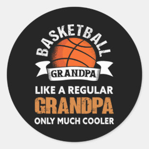 Basketball Grandpa - Fun Basketball Grandfather  Classic Round Sticker
