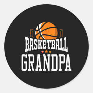 Basketball Grandpa Team Sports Fan Classic Round Sticker
