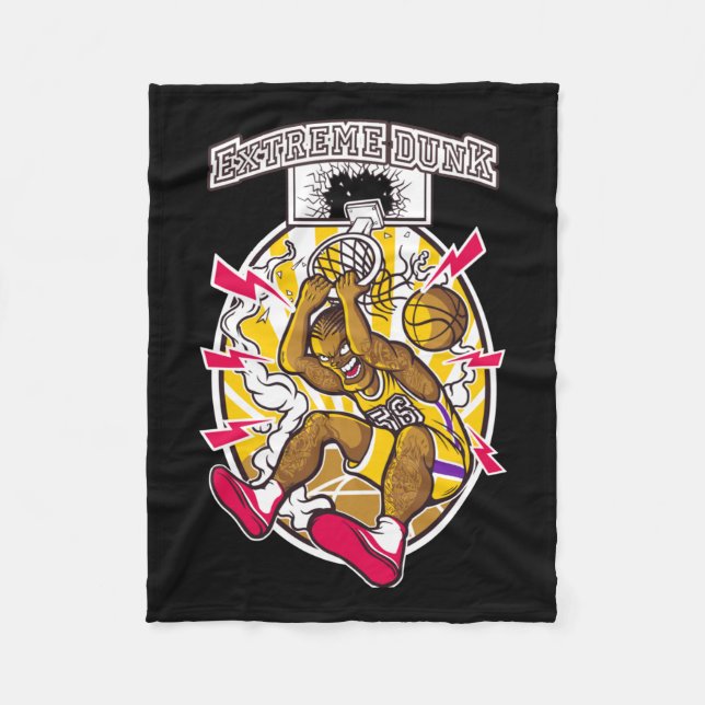 Basketball Graphic  Fleece Blanket (Front)